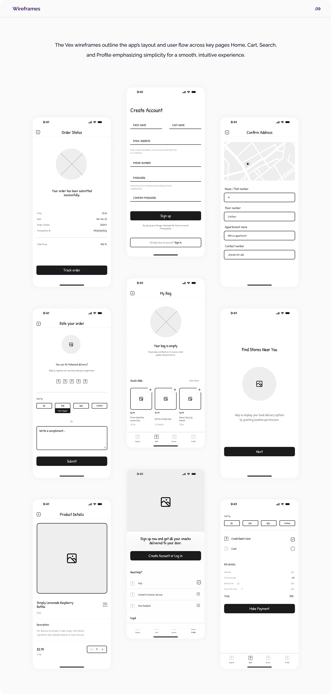 Vex snack e-commerce app UI/UX case study screen 10 by Othmane Ej-jaddaa