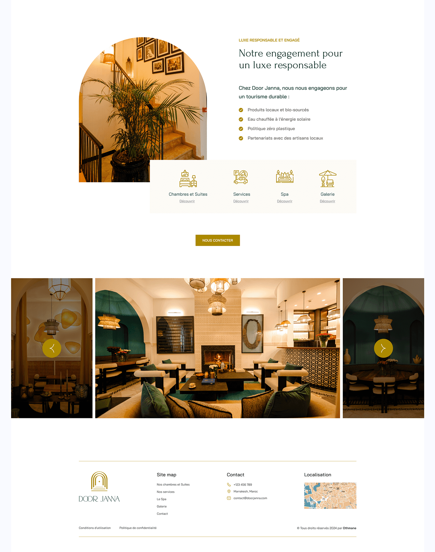 Door Janna luxury riad website design in Marrakech section 5 by Othmane Ej-jaddaa