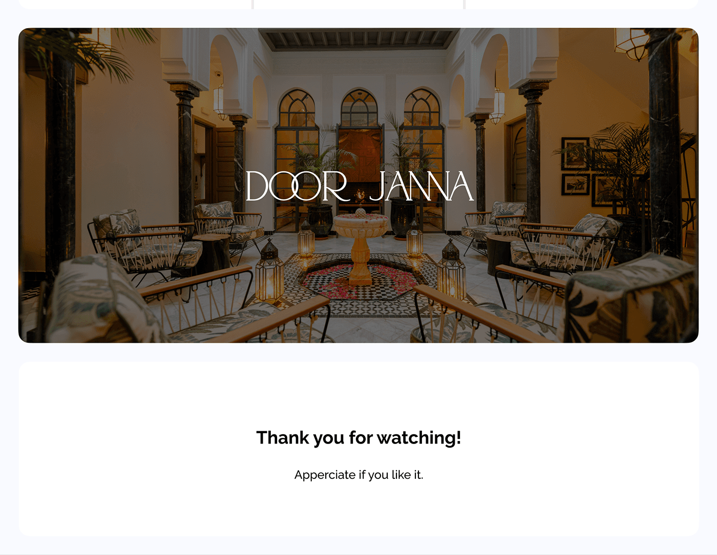 Door Janna luxury riad website design in Marrakech section 7 by Othmane Ej-jaddaa