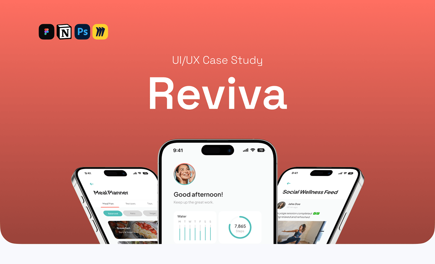 Reviva holistic wellness app UI/UX case study section 1 by Othmane Ej-jaddaa