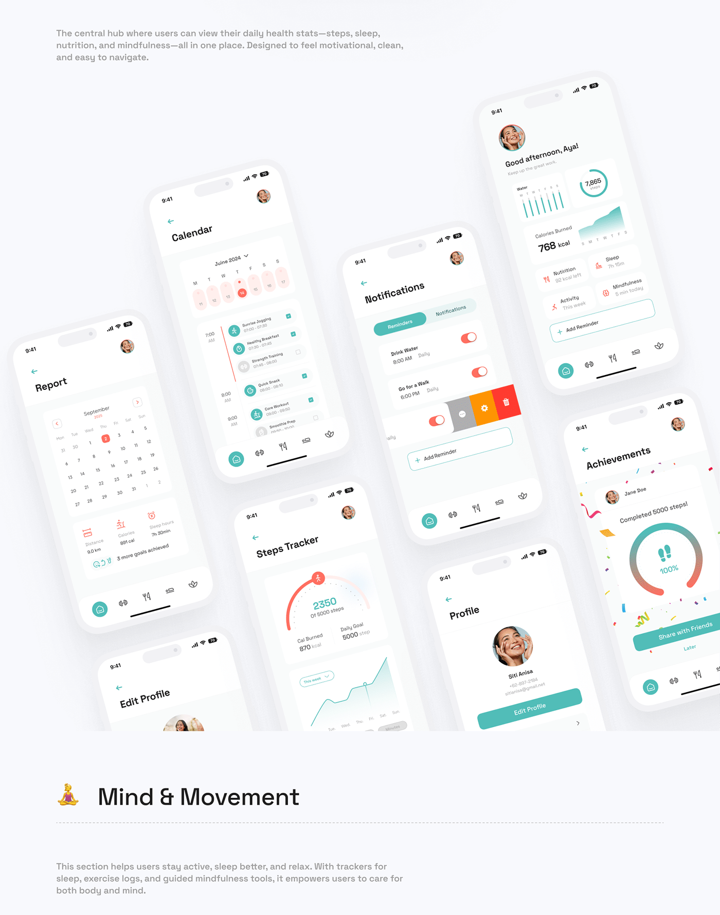 Reviva holistic wellness app UI/UX case study section 13 by Othmane Ej-jaddaa
